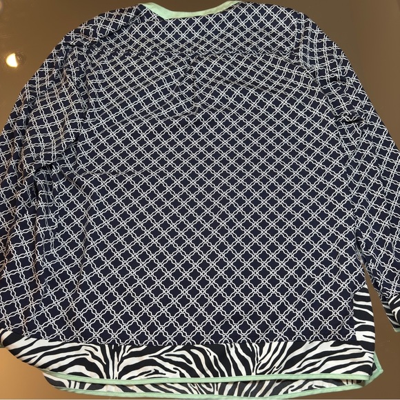 Dana Buchman Tunic size 14 Nautical BeachCoastal Tropical Yacht Pool Coverup - Picture 9 of 9